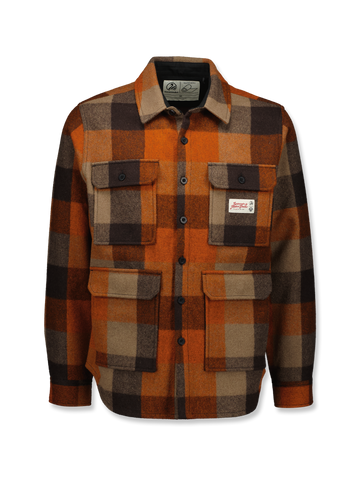 Wool Camp Shacket - Autumn Check - By Feldon Shelter & Swanndri